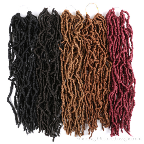 Wholesale Factory Price Crochet Hair New Locs Synthetic Crochet Braid Hair Soft Long Goddess Locs  Braids Hair Extension